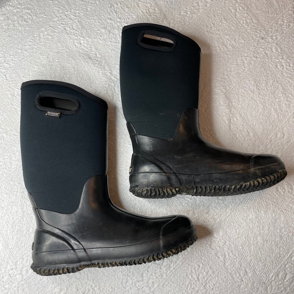 Bogs Classic High HA Black Waterproof Insulated Winter Rain Boots Womens 10 - Picture 5 of 8